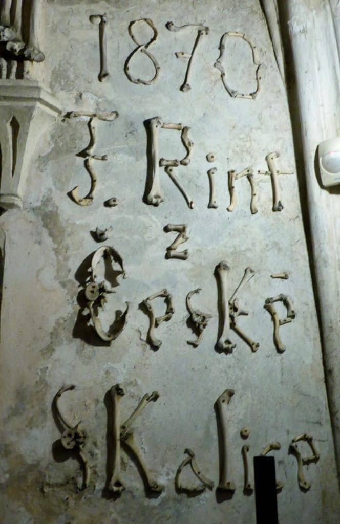 Visiting the Kutná Hora Bone Church from Prague (2024) 3 Rint's Signature at the Selec Ossuary
