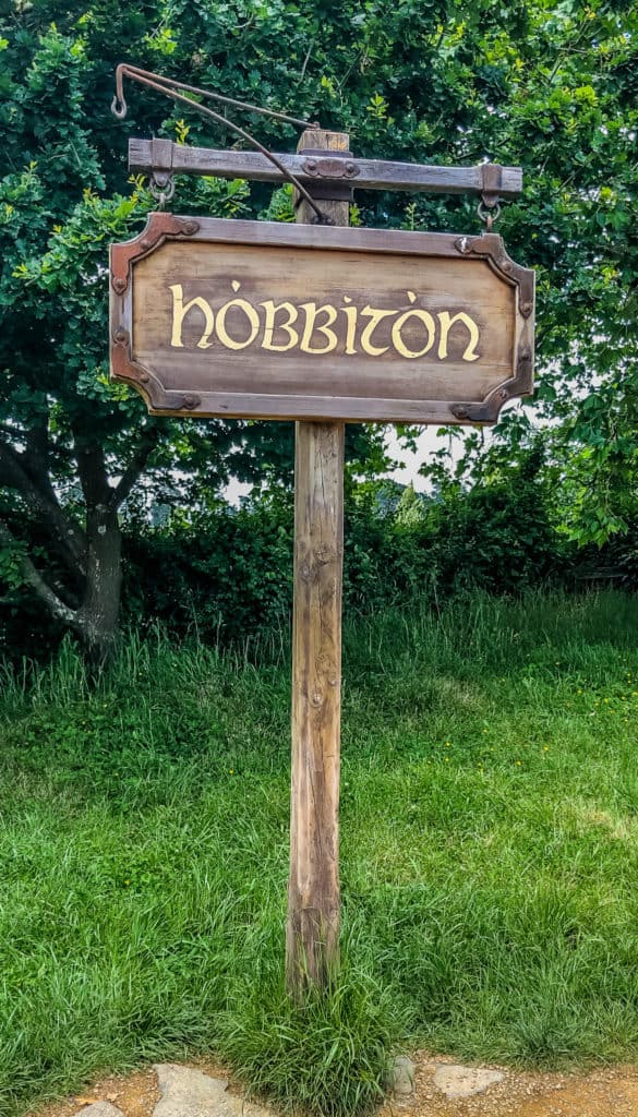Visiting the Stunning Hobbiton Movie Set in New Zealand 4 Hobbiton sign at the entrance of Hobbiton when you visit the New Zealand village