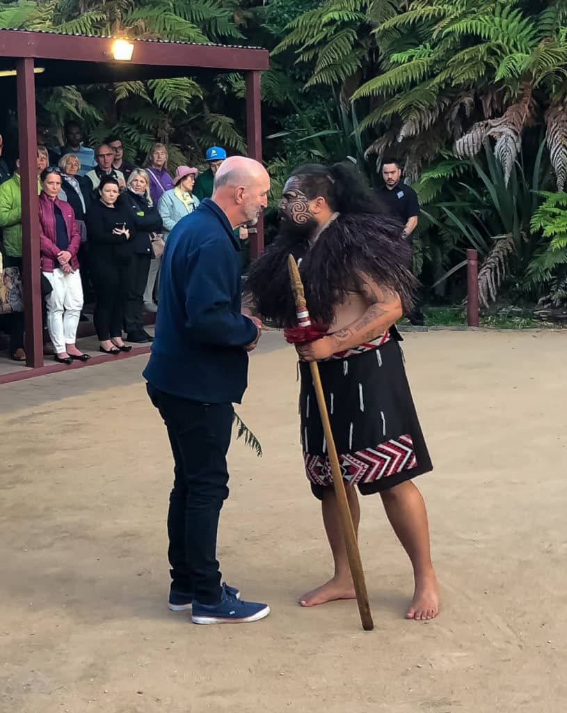 Why You Can't Miss the Tamaki Maori Village Experience in Rotorua 5 Sacred Maori nose touch with the chief at the welcome ceremony