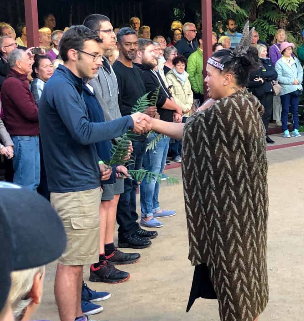 Why You Can't Miss the Tamaki Maori Village Experience in Rotorua 7 Offering our peace leaf to the village elder at the Maori village in Rotorua