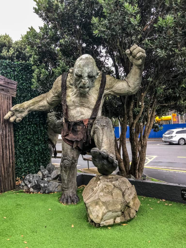 Weta Workshop Tour Review: Is it Worth it? 6 Troll statue from Lord of the Rings outside the Weta Workshop tour