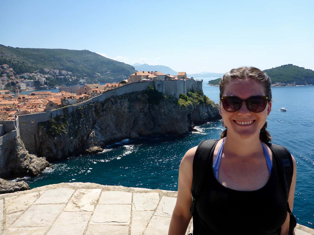 About Nina 9 Nina in front of viewpoint overlooking Dubrovnik