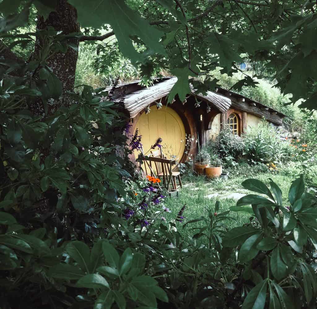 When is winter in New Zealand? (& Should You Visit?) 8 A yellow hobbit hole at Hobbiton in New Zealand