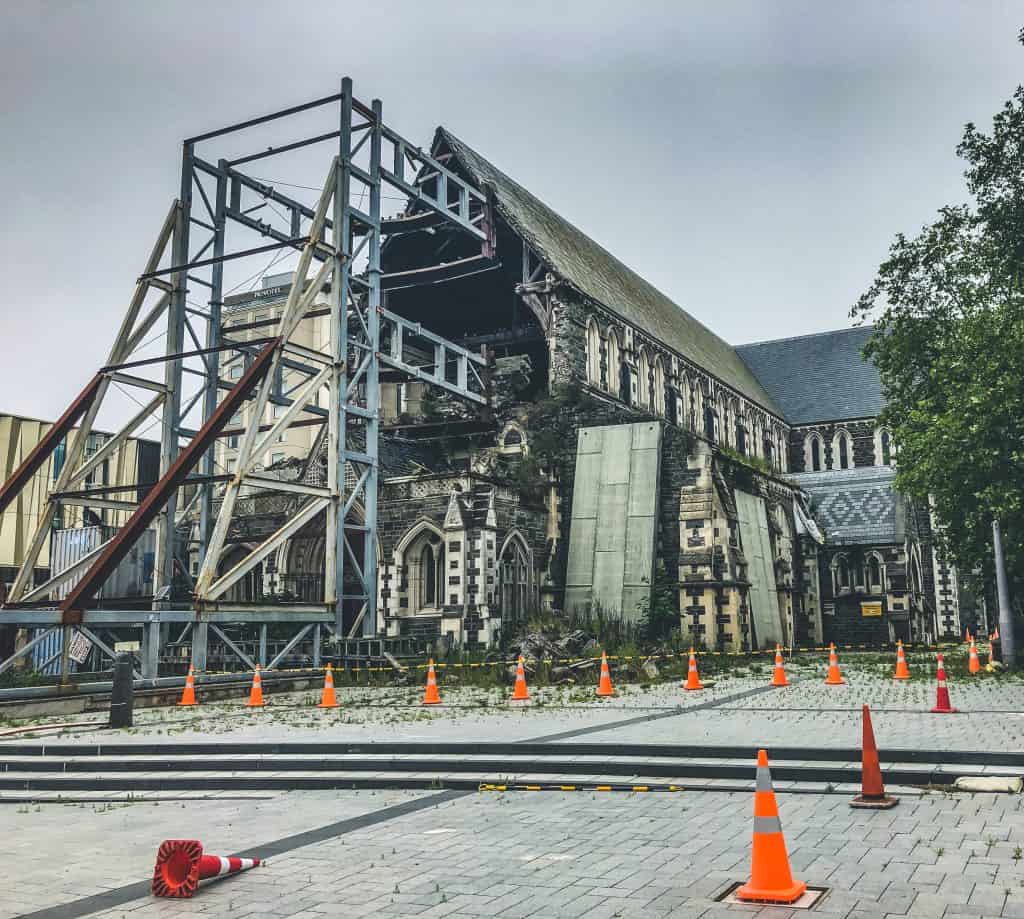 18 Best Things to Do In South Island of New Zealand 2024 8 Half ruined cathedral in Christchurch, New Zealand