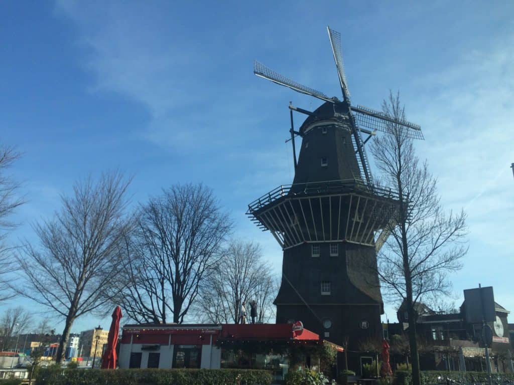 What You Need to Know Before Travelling to Amsterdam Alone 2 A windmill against the blue sky from my visit to Amsterdam alone