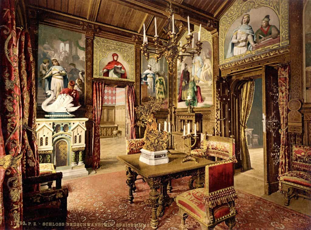 How to Visit Neuschwanstein Castle in Winter 2024 11 Inside Neuschwanstein Castle - dining room