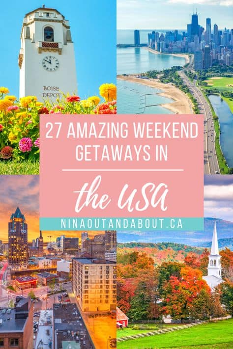 27 Best Weekend Getaways in the US 30 weekend getaways in the US | best weekend getaways US | Best weekend getaways in the USA | best weekend getaways USA | Most romantic getaways in USA, Best romantic getaways in USA, most romantic places in the US, anniversary trips ideas in US, best couples vacations in US, couples resorts USA, relaxing couples vacations in USA, best romantic getaways in the US, romantic vacations in US, honeymoon destinations USA, honeymoon ideas in USA