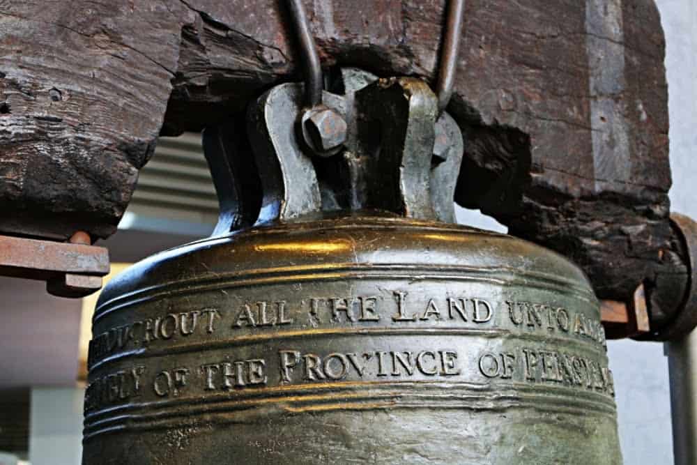 27 Best Weekend Getaways in the US 10 Close up of the Liberty Bell and its inscription in Philadelphia
