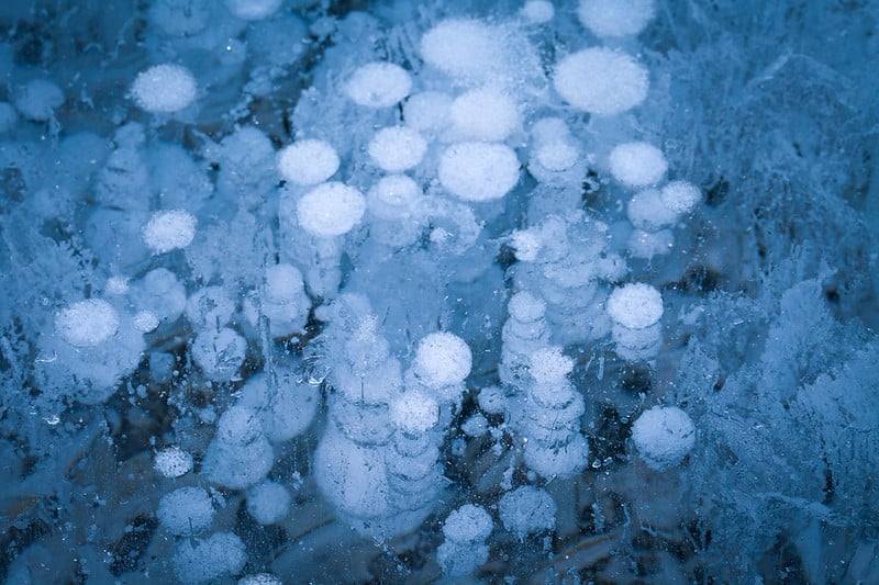 83 Bucket List Canada Things to Do in 2025 from a Canadian 16 Frozen Lake Bubbles in Lake Abraham.