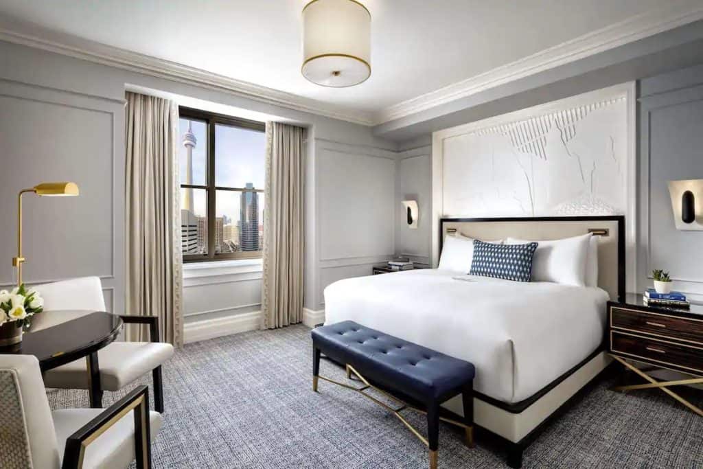 15 Best Hotels in Toronto with Private Hot Tubs (2024) 9 Luxurious modern bedroom at the Fairmont Royal York