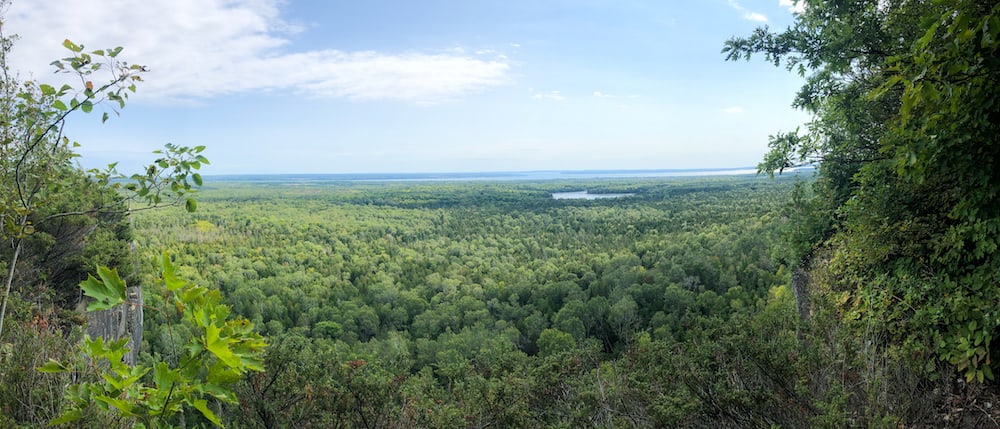 Hiking the Cup and Saucer Trail on Manitoulin Island 18 Panoramic view from the Cup and Saucer Trail