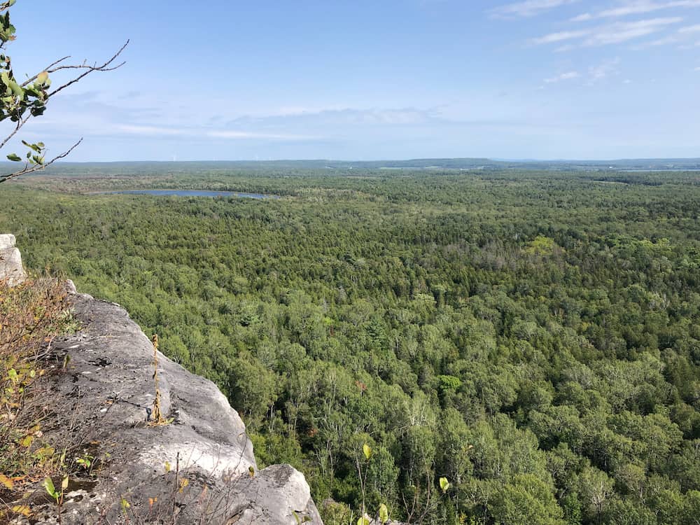 Hiking the Cup and Saucer Trail on Manitoulin Island 13 View over the Niagara Escarpment from the Cup and Saucer Trail