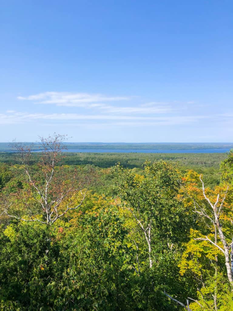 Hiking the Cup and Saucer Trail on Manitoulin Island 9 View from the Cup and Saucer vista out to the lake
