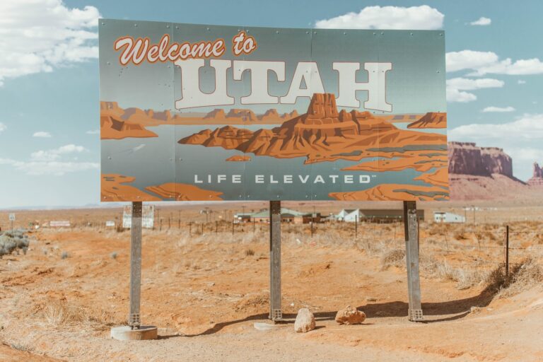 welcome to the beach signage in Utah