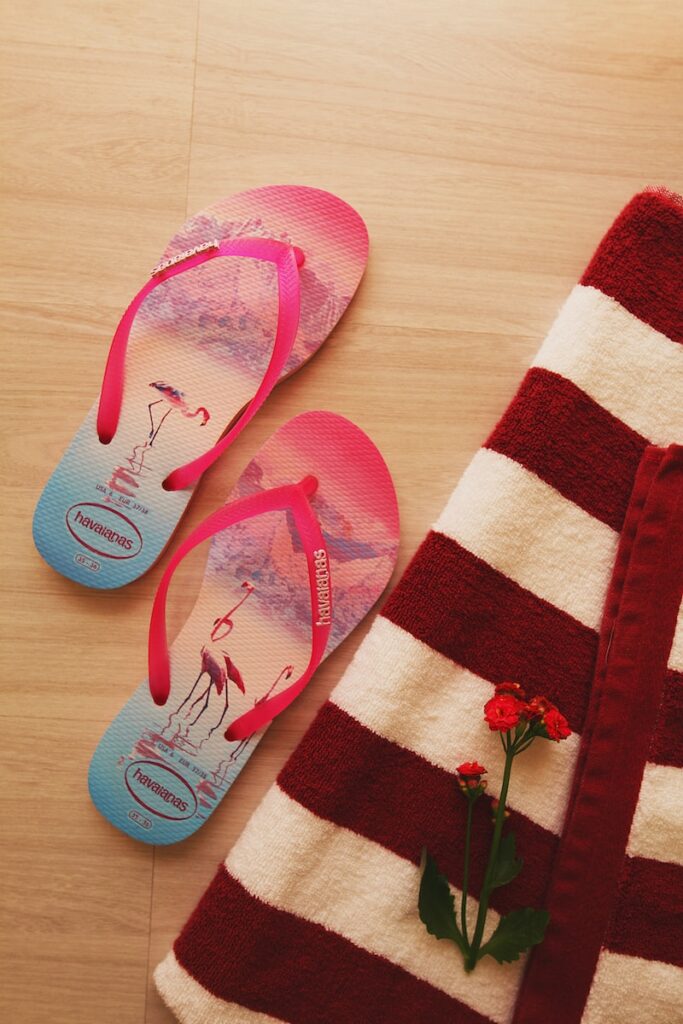 135 New Zealand Slang: From Sweet As to Swear Words 12 pink and white stripe flip flops