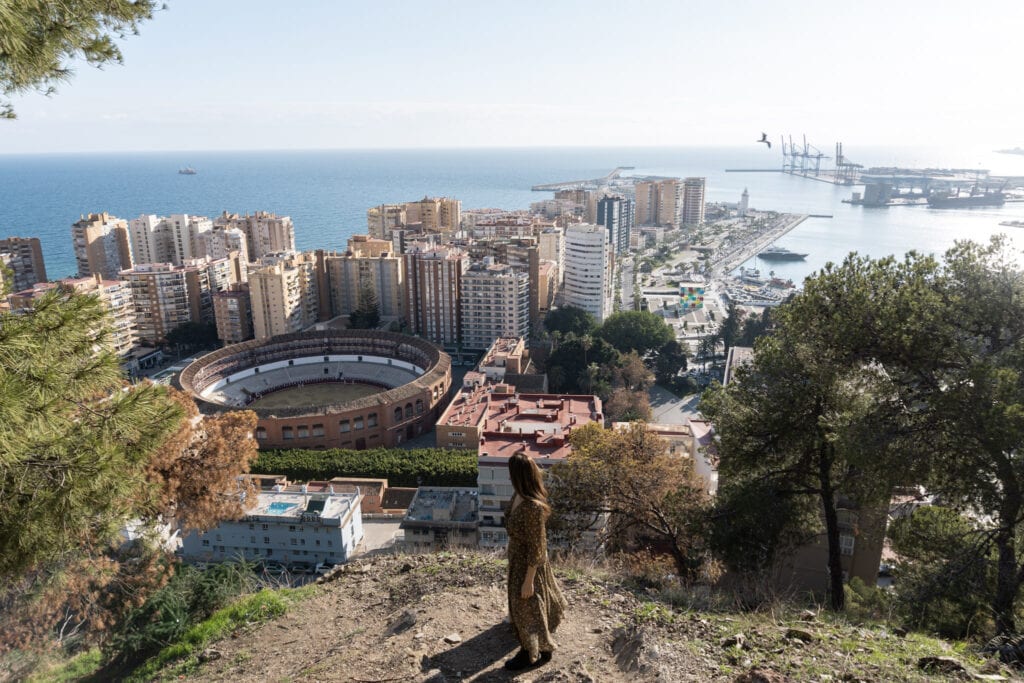 Discover Life Beyond the Tourist Trails in Spain's Coastal Towns Through a Local's Eyes 4 Overlook of Málaga cityscape featuring the bullring and port, showcasing the urban side of Costa Del Sol.