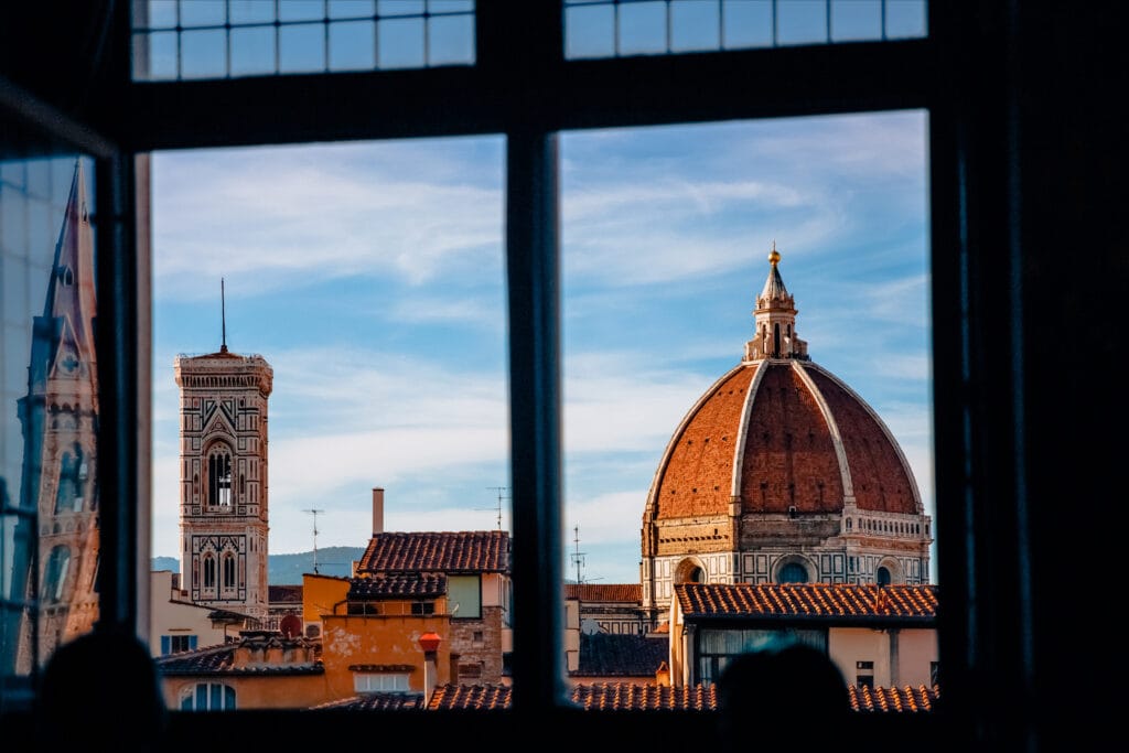 Things I Took For Granted Until I Moved to Italy 7 View of the Duomo in Florence out of a window in Italy.