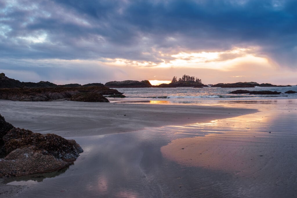Uncover the Charm of Canada's Small Towns for Winter Travel 5 The coast at Tofino during sunrise.