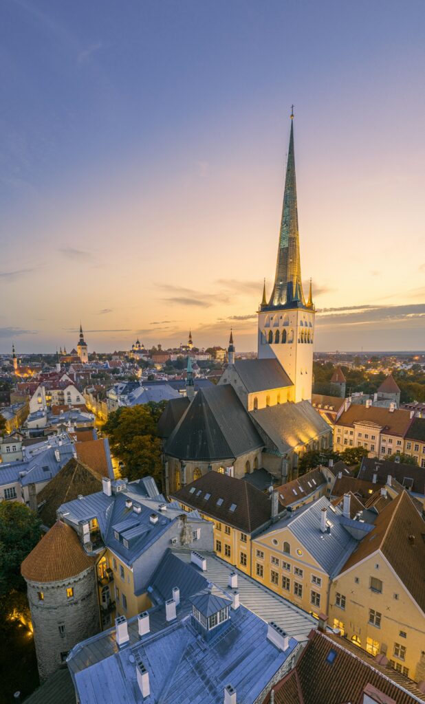 ALL European Countries With Digital Nomad Visas (2024) 6 Aerial view of a tall tower in Estonia.