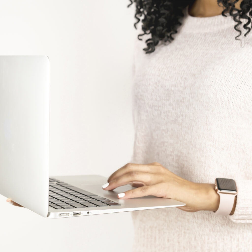 Top Side Hustle Ideas for Canadians from Someone Who's Done Them! 8 woman cream sweater laptop
