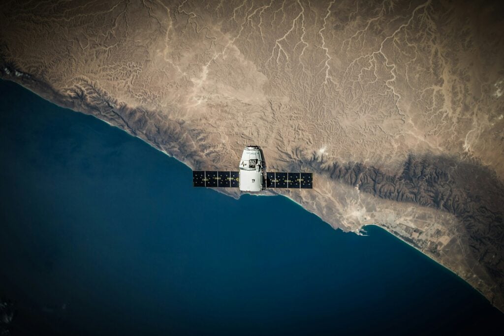 11 Reasons to Live in the US 8 A satellite in space.