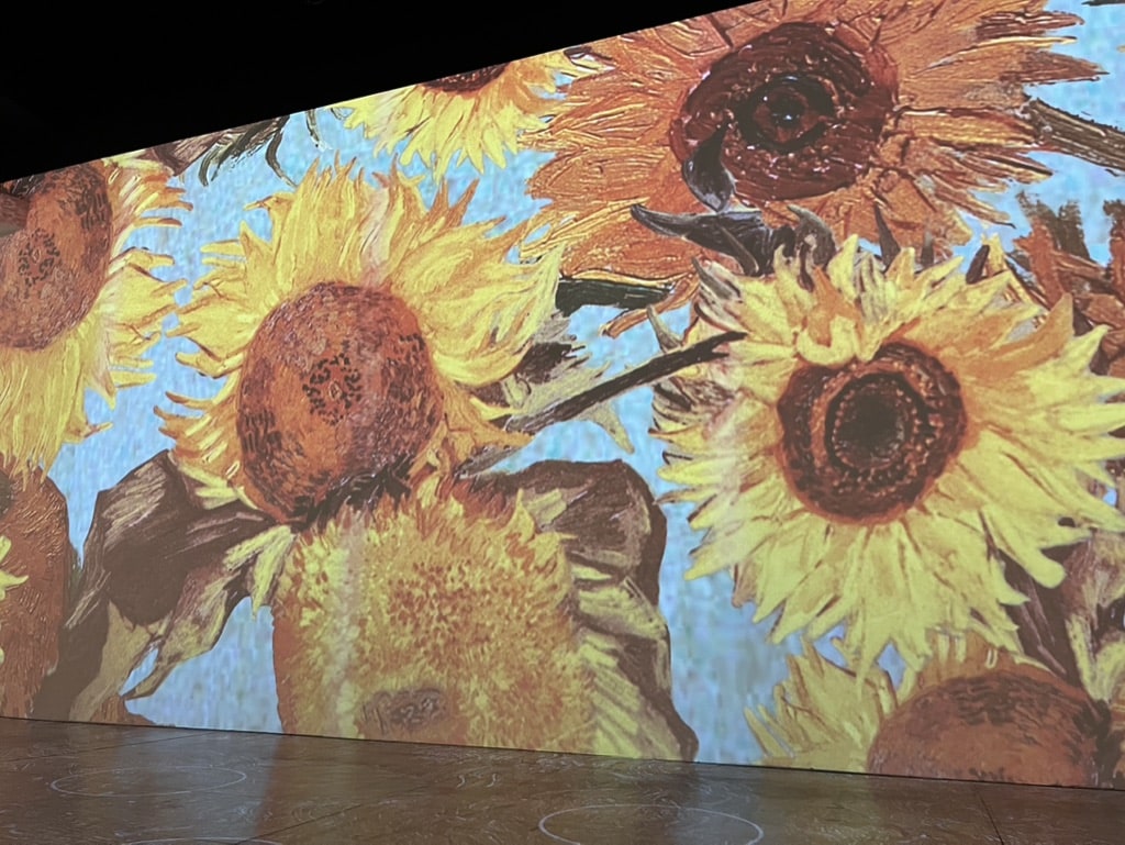 Best Time to Visit Toronto (A Month-By-Month Guide) 2 a large mural of sunflowers against a blue sky in Toronto, symbolizing autumn and the harvest season.
